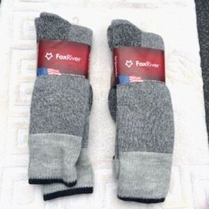 Socks . Wool Heavyweight Mid-Calf Boot . Large . (2 Packages) #6600L Fox River